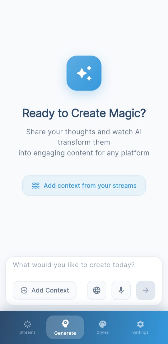 Content generation interface